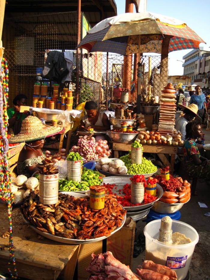 La ville d'Accra au Ghana.